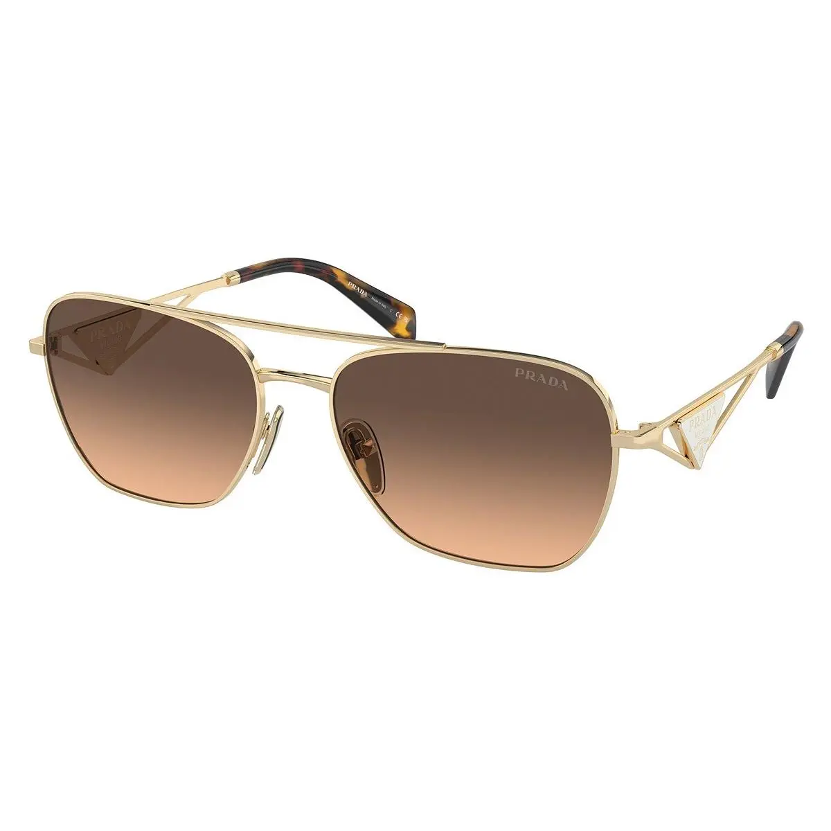 Woman Pillow Sunglasses PR A50S ZVN50C Pale Gold/brown Grey 59mm by Prada