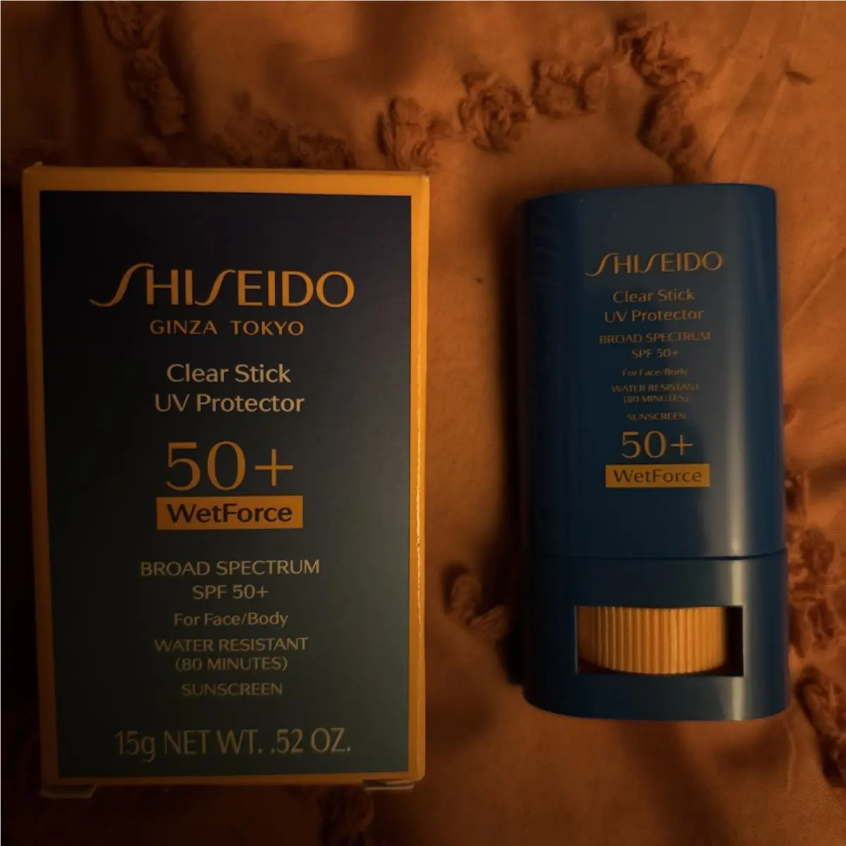 Shiseido Clear Stick UV Protector 50+ Wetforce SPF50 For Face and Body 15g