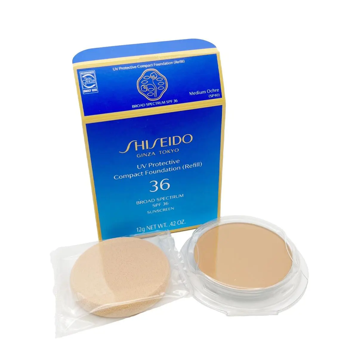 Shiseido UV Protective Compact Foundation Refill Spf 36 - Medium Ochre .42 oz