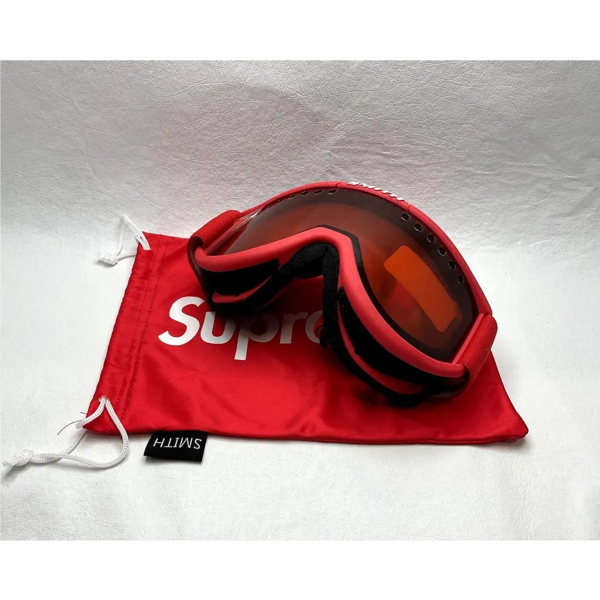 Supreme x Smith Snowboard Ski Goggles Red FW15 Colorway Limited Edition