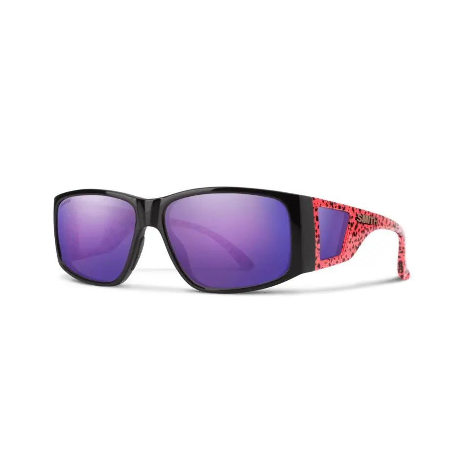 Smith Optics Monroe Peak Wild Child Black Red Chromapop Violet Mirror Sunglass