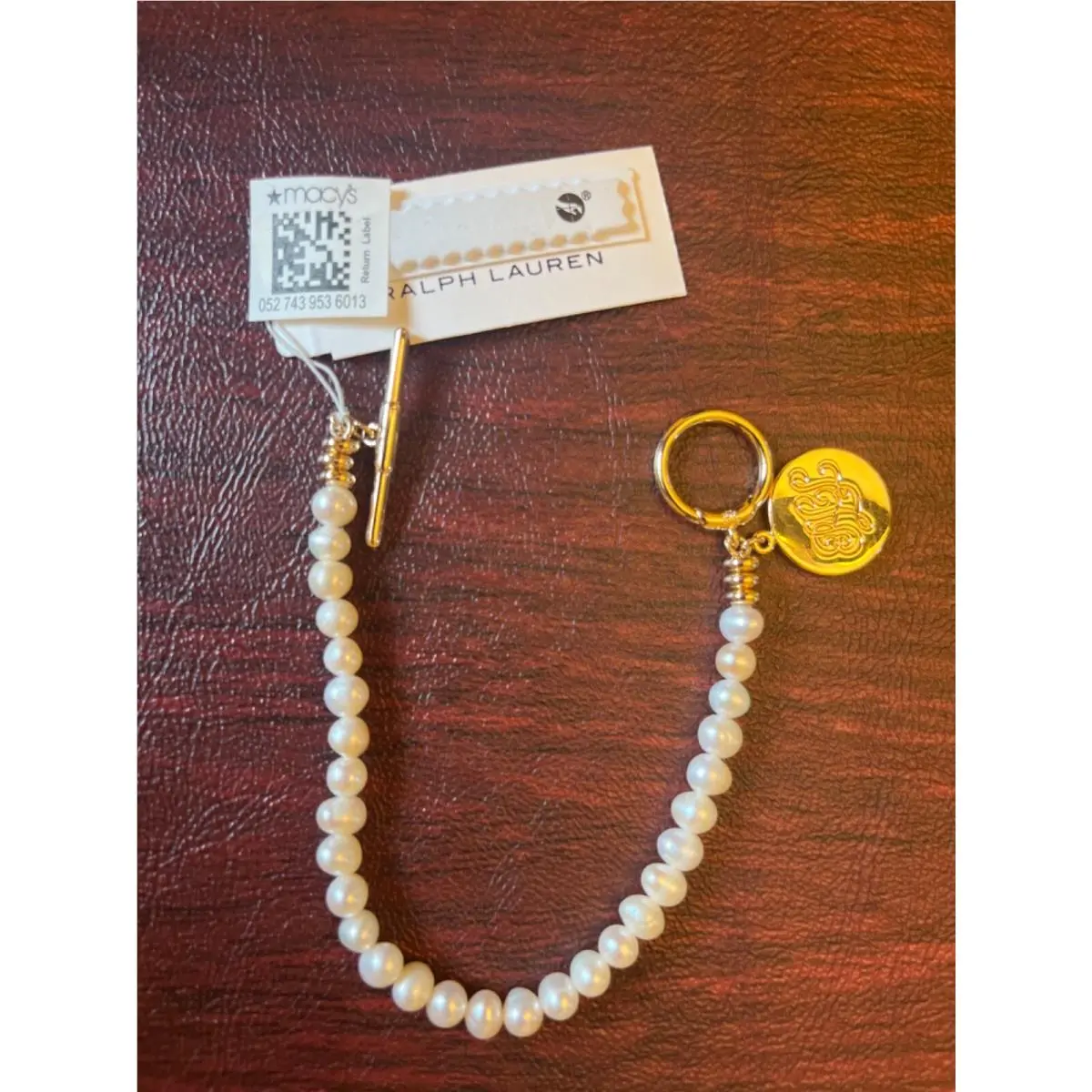 Lauren  Jewelry Select 25+ Necklace Earring Bracelet $35-$98 Bracelet, Pearl, Freshwater, Charm, 7.5 ” by Ralph Lauren