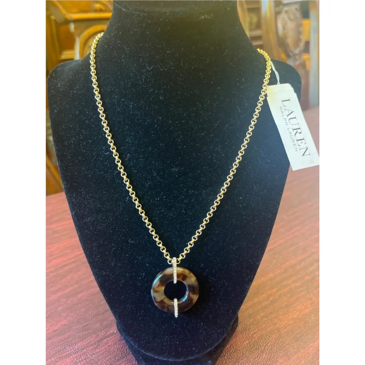 Lauren  Jewelry Select 25+ Necklace Earring Bracelet $35-$98 Necklace, Tortoise Pave, Gold, 16 by Ralph Lauren