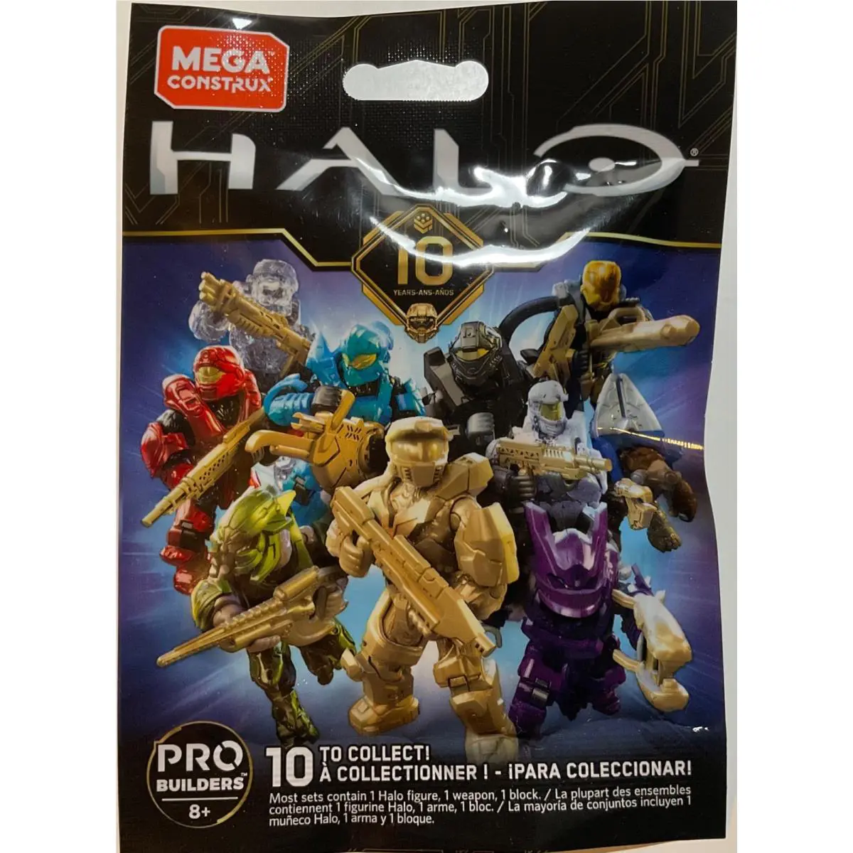 Mega Bloks Halo 10th Anniversary 2019 Blind Bag Black Unsc Spartan Recon