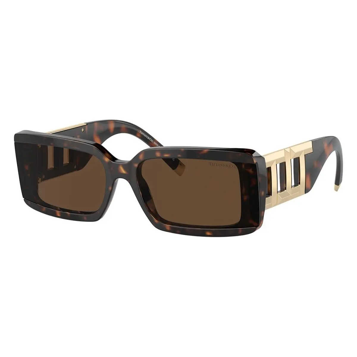 Tiffany Co TF4197 80153G Havana Brown - Gold 62mm Sunglasses / /