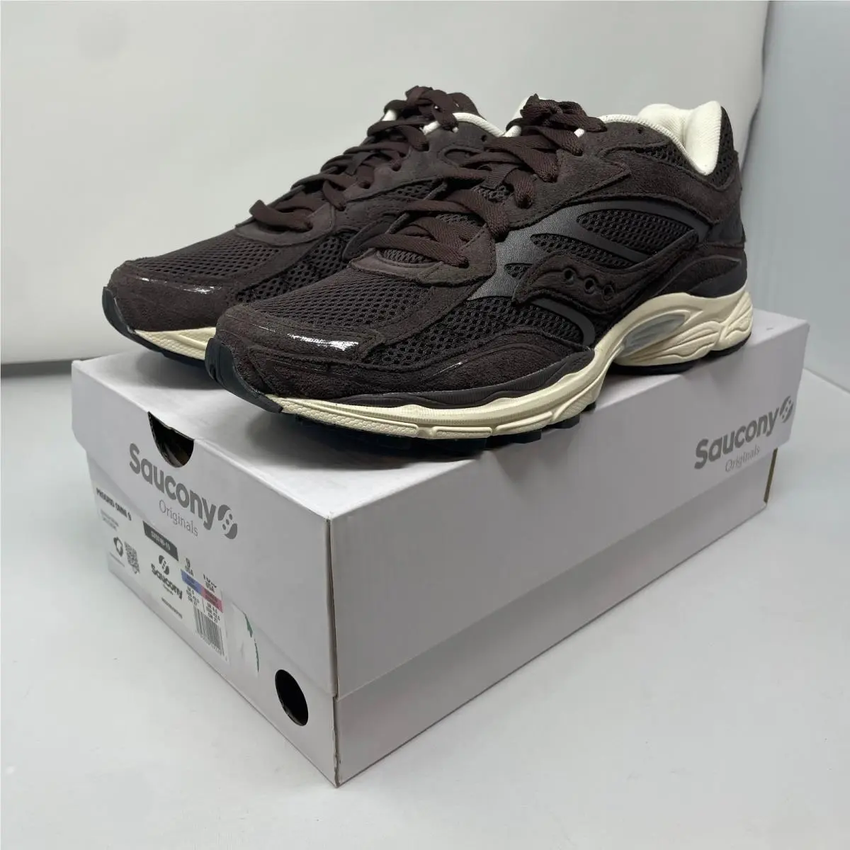 Saucony Progrid Omni 9 S70740-15 Coffee/cream Mens 9 Womens 10.5