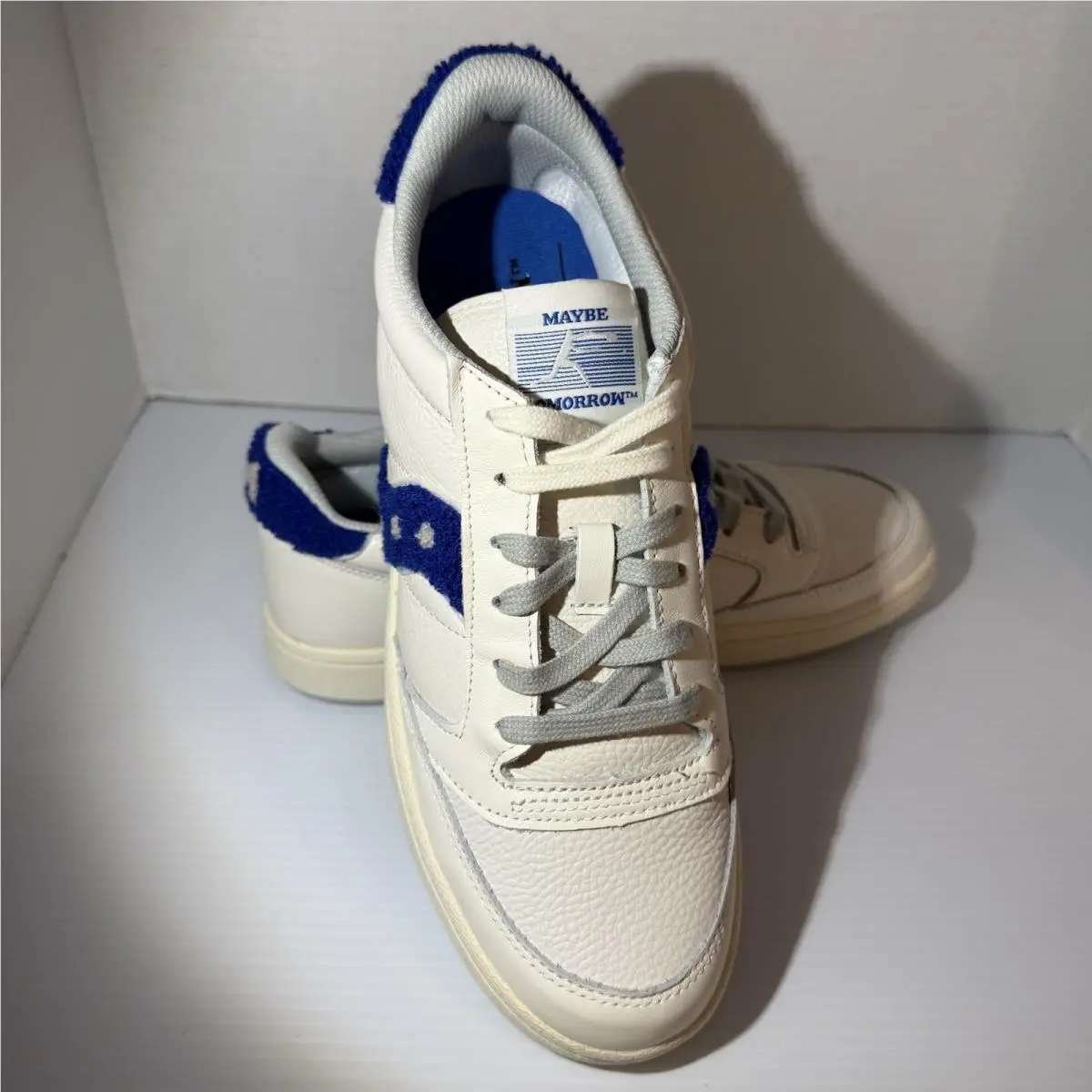 Saucony shoes - Saucony Jazz Court Maybe Tomorrow Varsity Shoes - S70682-4 - Off White / Blue (UPC: 195019639867) 7