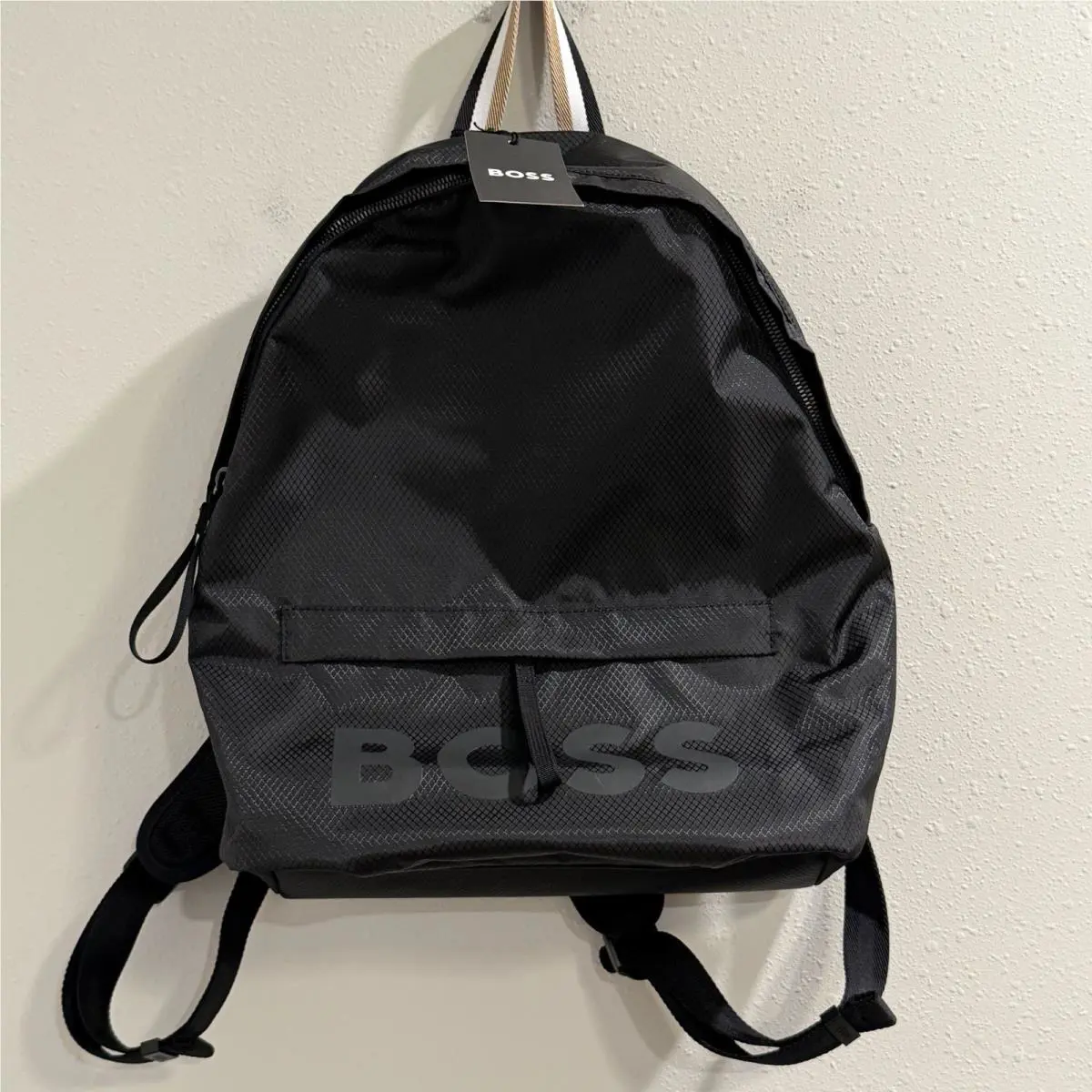 Boss Unisex Black Pixel R Logo Backpack Commuter Travel Laptop Work Bag Work