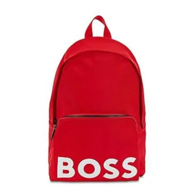 Boss Mens Bold Logo Backpack Festive Red