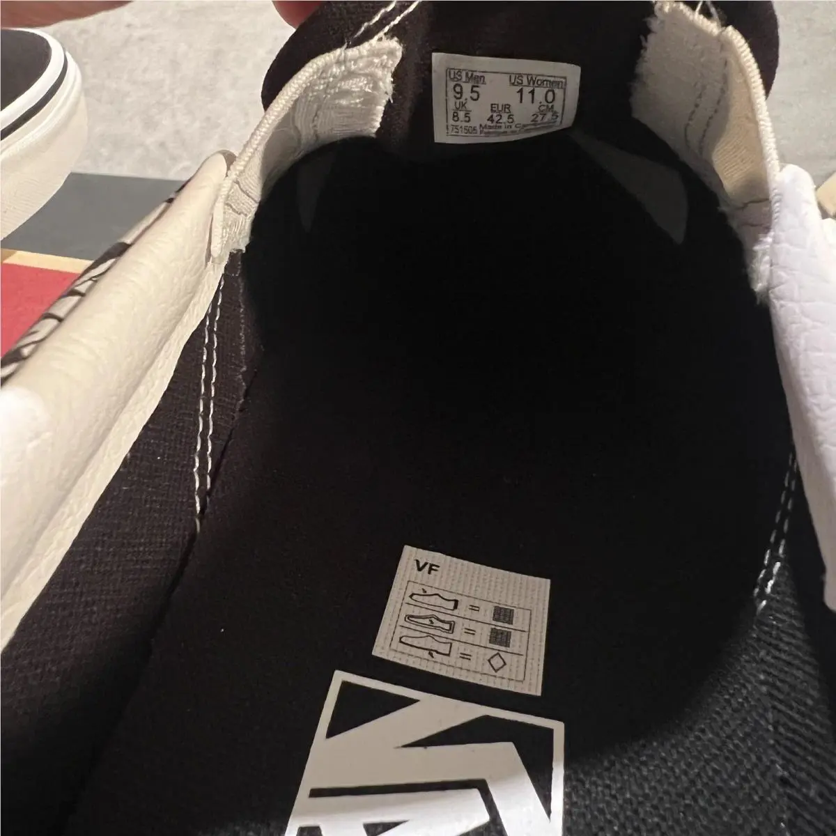 Vans shoes - Vans Classic Slip-On `Off The Wall` Black Asphalt - Black 8