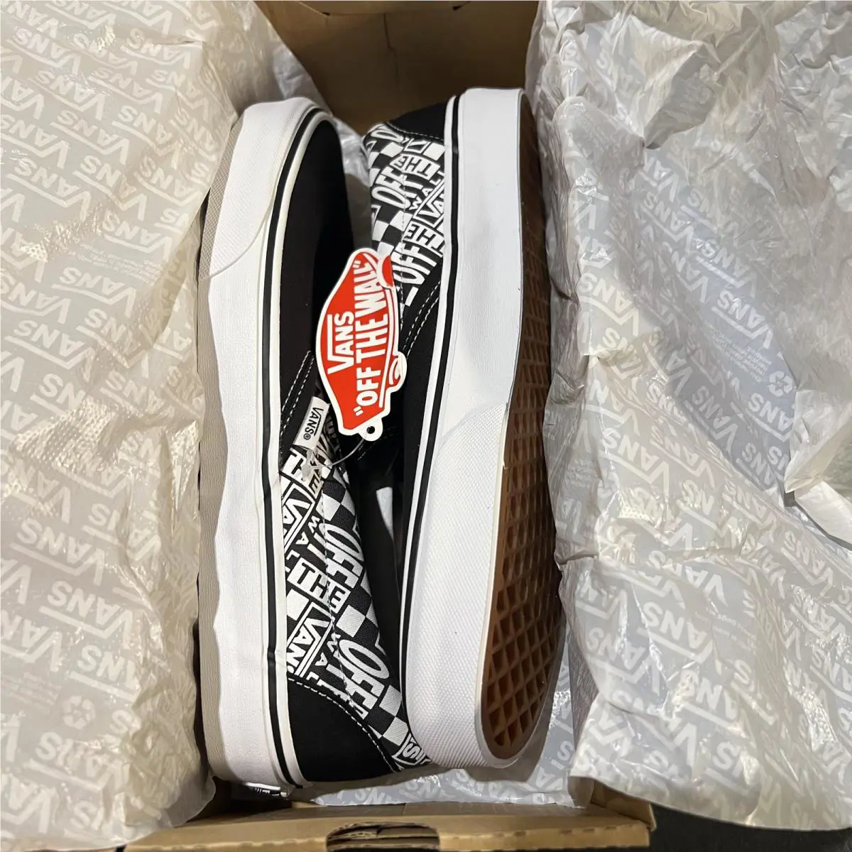 Vans shoes - Vans Classic Slip-On `Off The Wall` Black Asphalt - Black 9