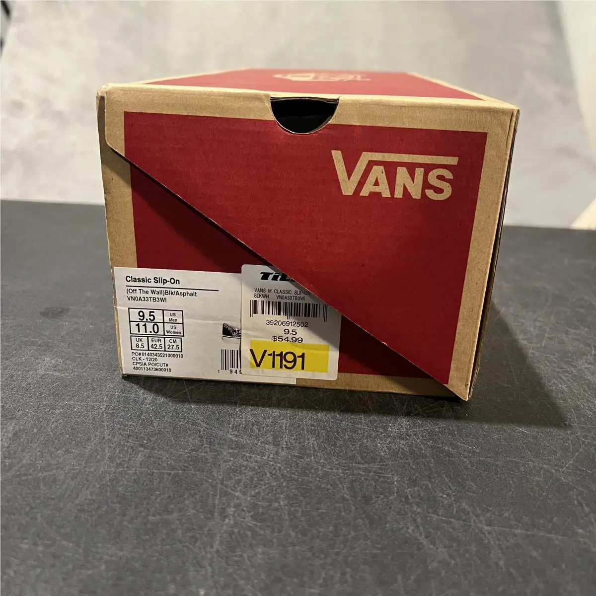 Vans shoes - Vans Classic Slip-On `Off The Wall` Black Asphalt - Black 10