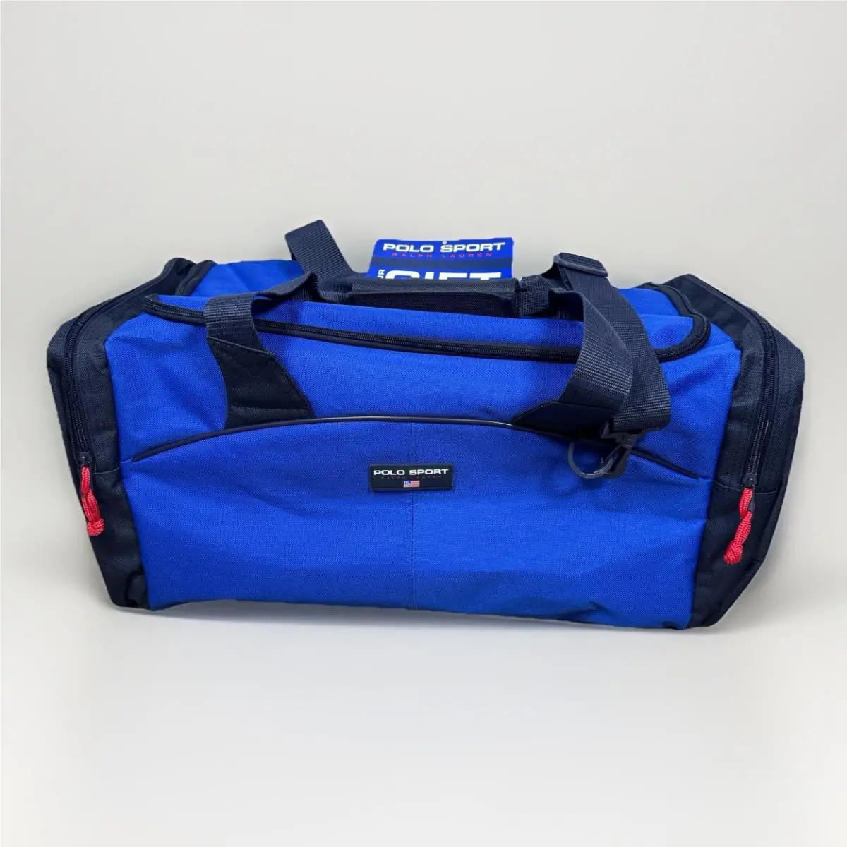 Ralph Lauren Polo Sport Blue Duffle Bag Gym Travel Nylon Zip Top