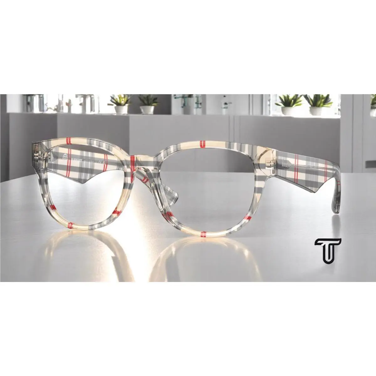 Burberry BE2410 4122 Vintage Check Demo Lens 53 mm Women`s Eyeglasses