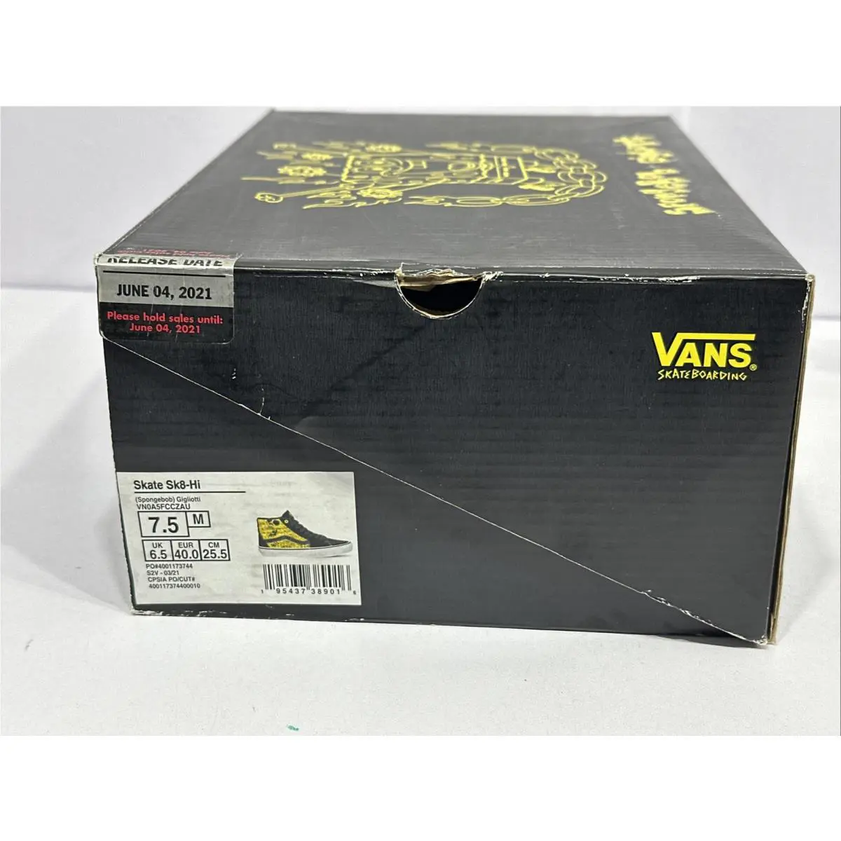 Vans shoes - Vans Sk8 Hi - (Spongebob) Gigliotti Black/Yellow 13