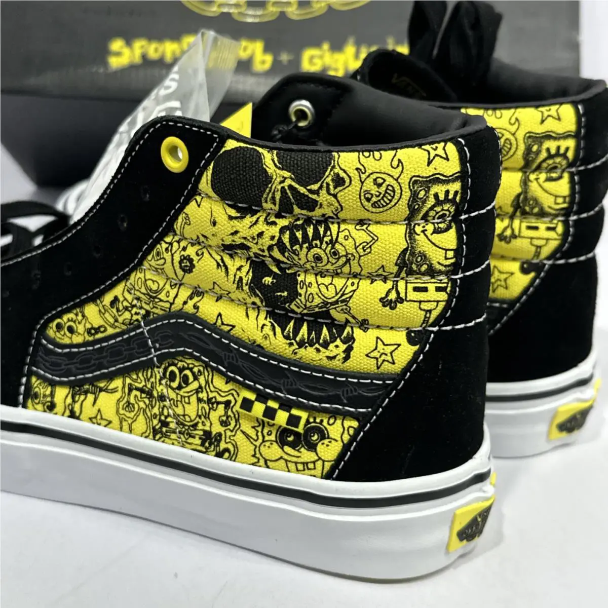 Vans shoes - Vans Sk8 Hi - (Spongebob) Gigliotti Black/Yellow 7