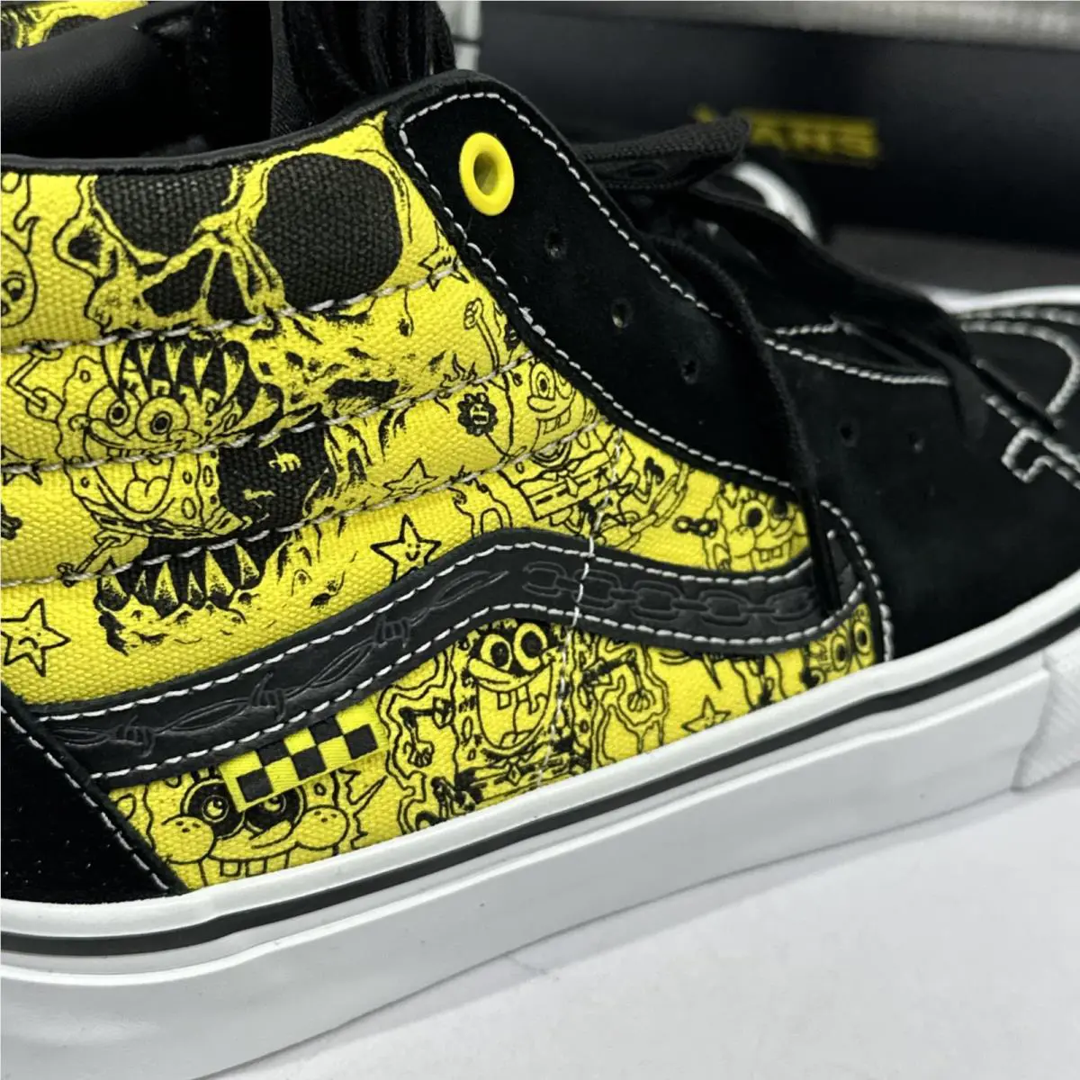 Vans shoes - Vans Sk8 Hi - (Spongebob) Gigliotti Black/Yellow 5