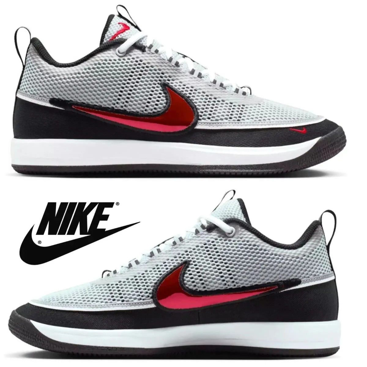 Nike shoes - Nike Book 2 - Book - Silver, Manufacturer: Sport Red/Metallic Silver/Black 26
