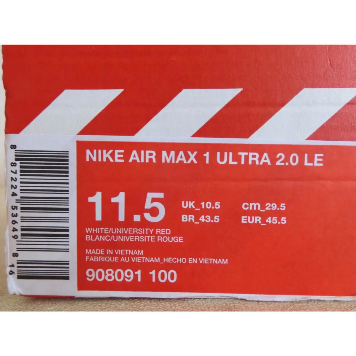 Nike shoes - Nike Air Max 1 - Air Max - 908091-100 - White 28