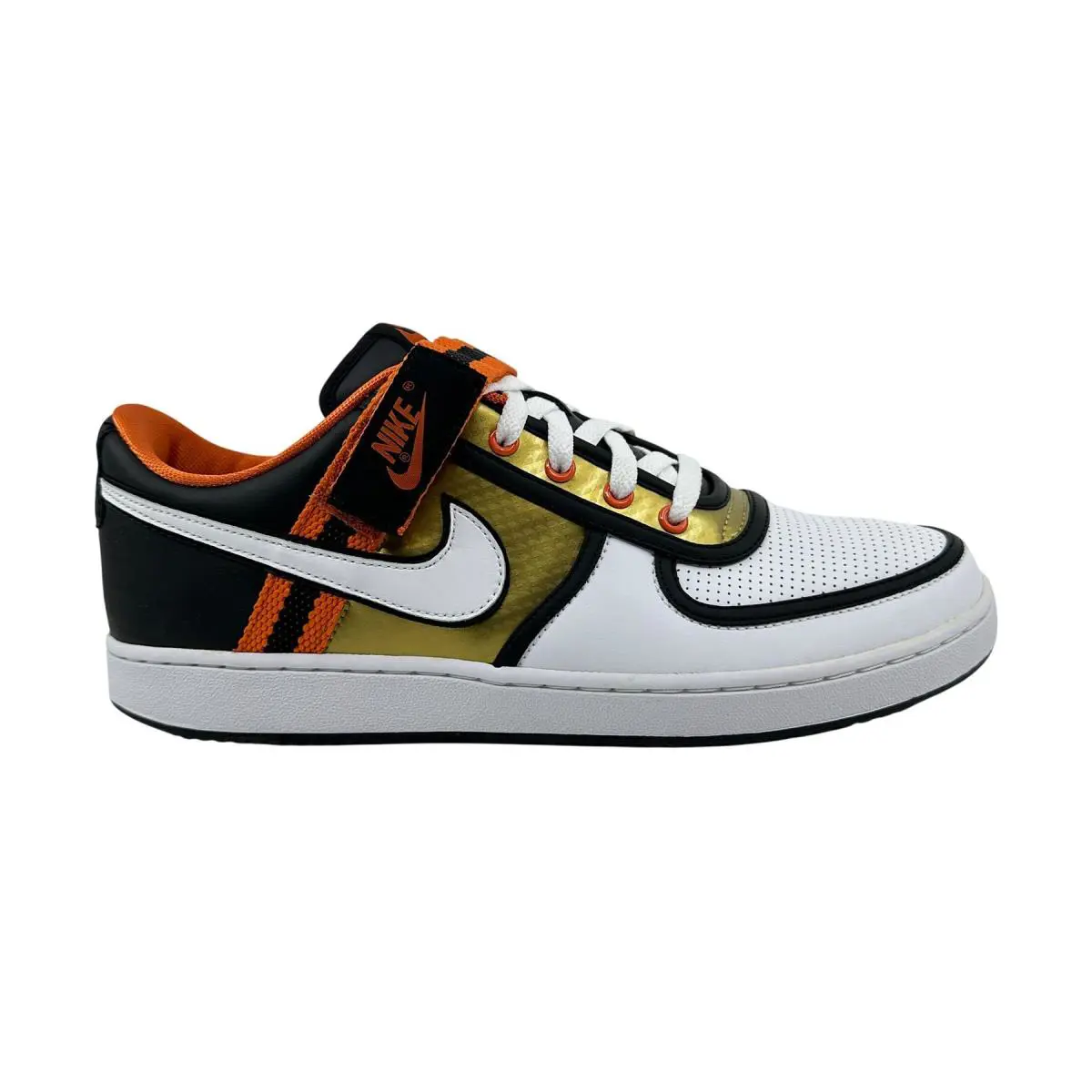 Nike Vandal Low White Black Hoop Orange Mens Athletic Sneaker - White, Manufacturer: White Black Hoop Orange