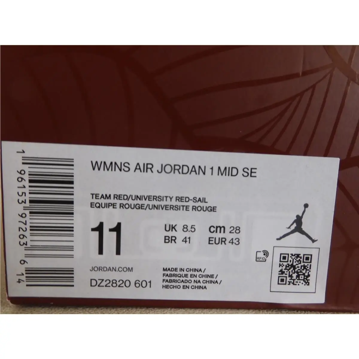 Nike shoes - Air Jordan 1 Mid - Air Mid - DZ2820-601 - Red 6