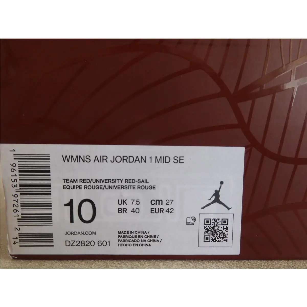 Nike shoes - Air Jordan 1 Mid - Air Mid - DZ2820-601 - Red 14