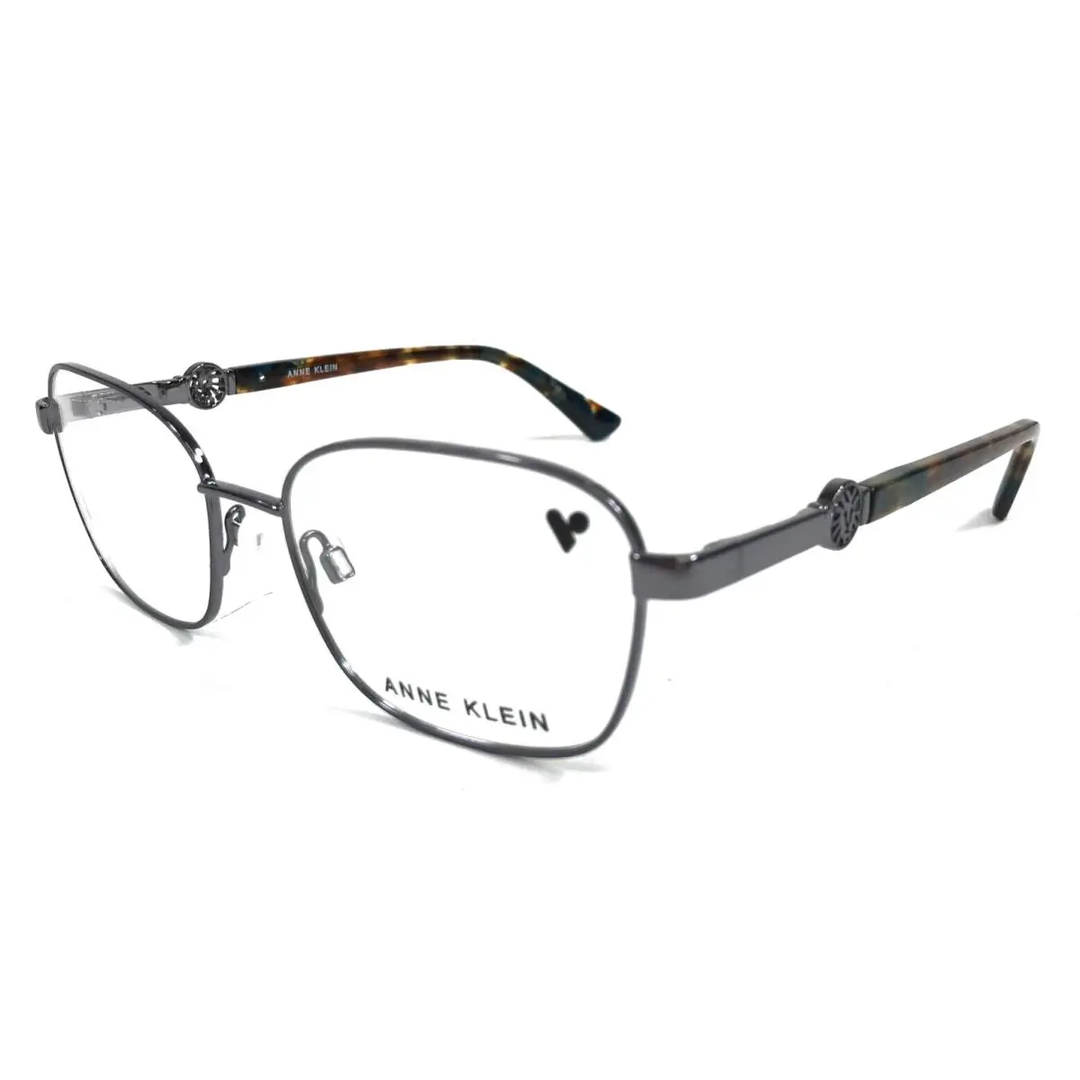 Eyeglasses Frames AK5103 030 Slate Tortoise Square Wire Rim 52-17-140 by Anne Klein