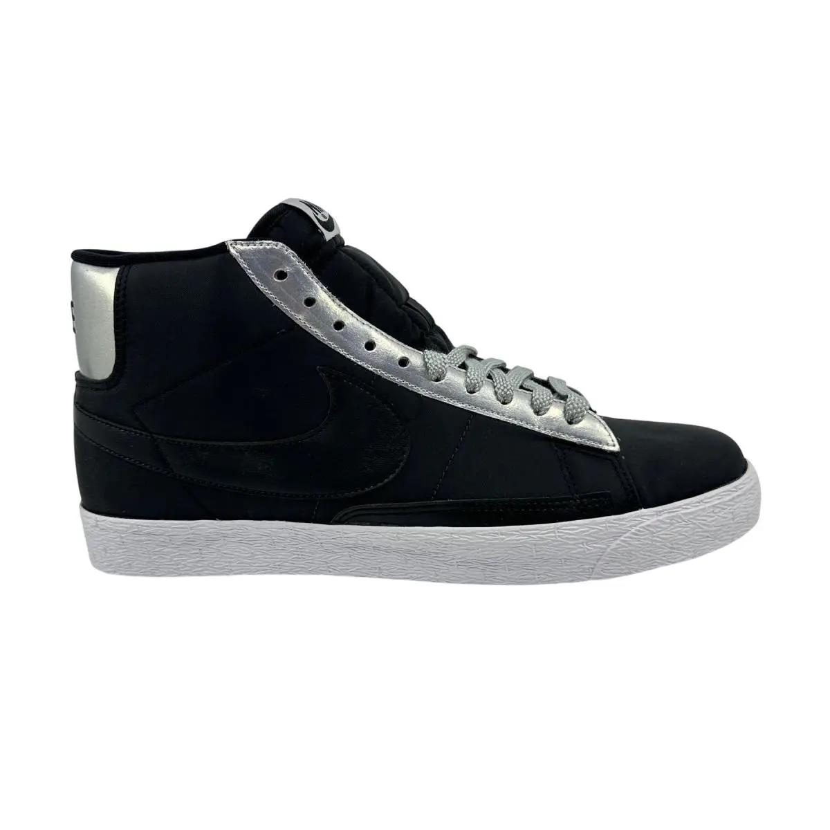 Nike Blazer High Black Metallic Silver White Mens Athletic Sneaker - Black, Manufacturer: Black Metallic Silver White