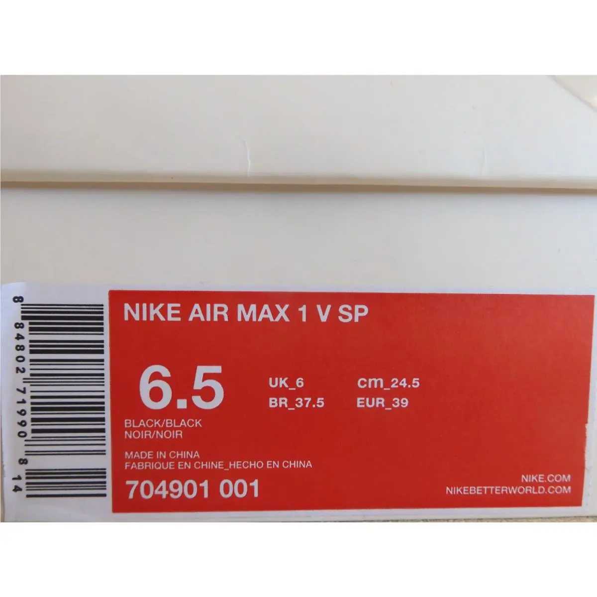 Nike shoes - Nike Air Max 1 - Air Max - 704901-001 - Black 28