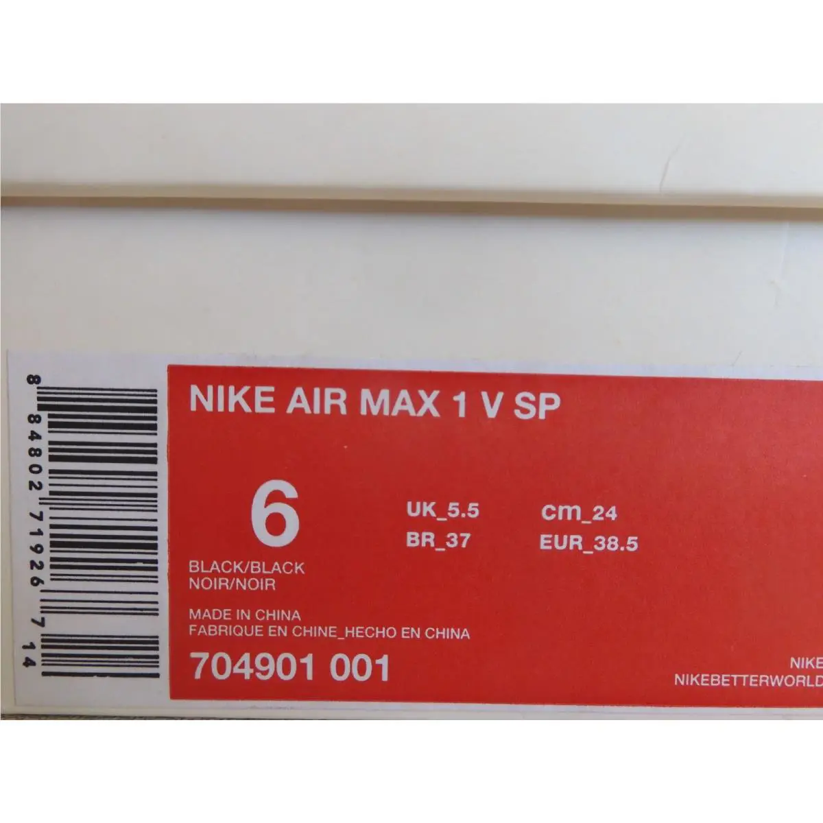 Nike shoes - Nike Air Max 1 - Air Max - 704901-001 - Black 8