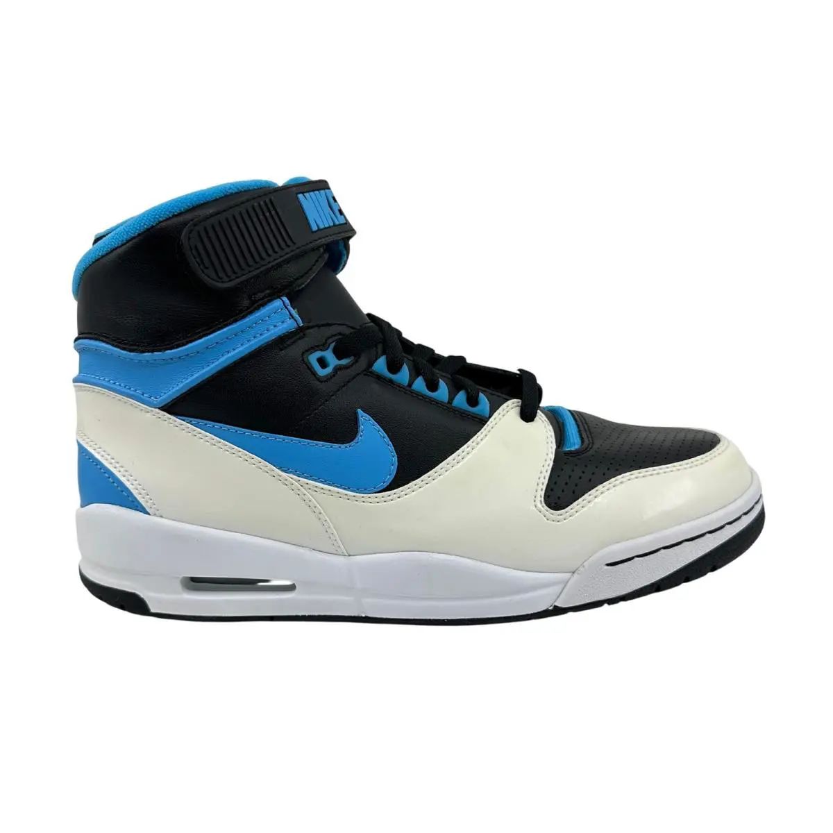 Nike Air Revolution White Vivid Blue Black Mens Athletic Sneaker - White, Manufacturer: White Vivid Blue Black