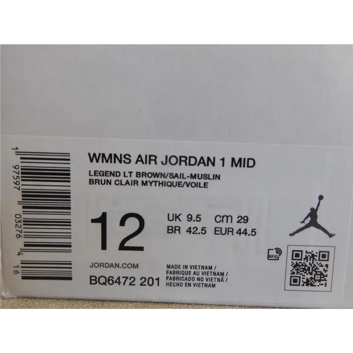 Nike shoes - Air Jordan 1 Mid - Air Mid - BQ6472-201 - Brown 6