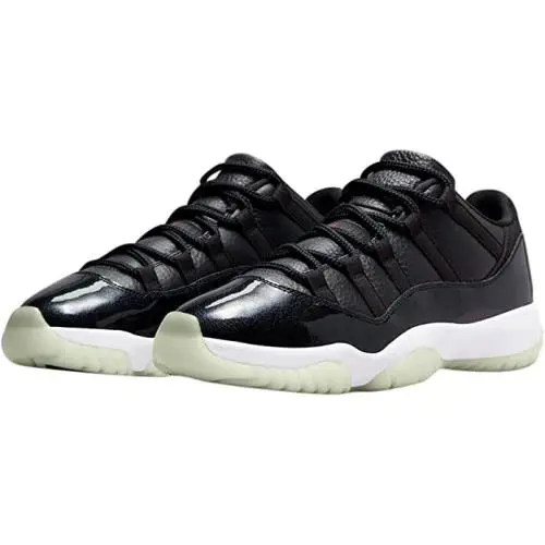 Nike Air Jordan Eleven Retro Sneakers Black Low Top Basketball Trainers Shoes - Black