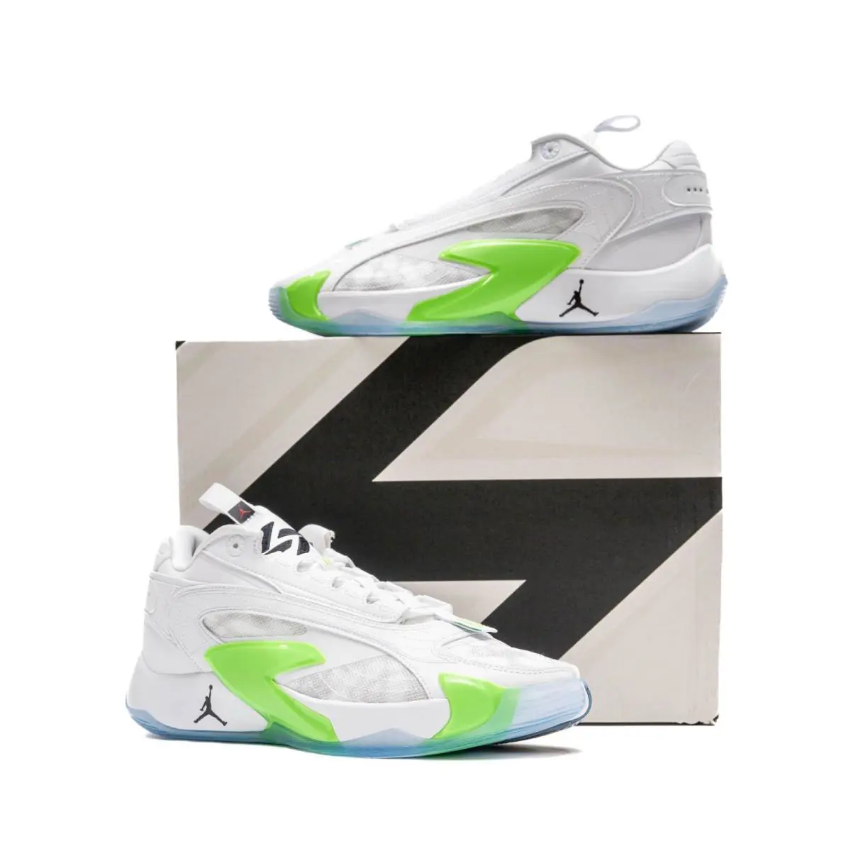 Nike Air Jordan Sneakers Luka Trick Shot Basketball Trainers Men White Shoes - White, Manufacturer: White/Black/Green Strike