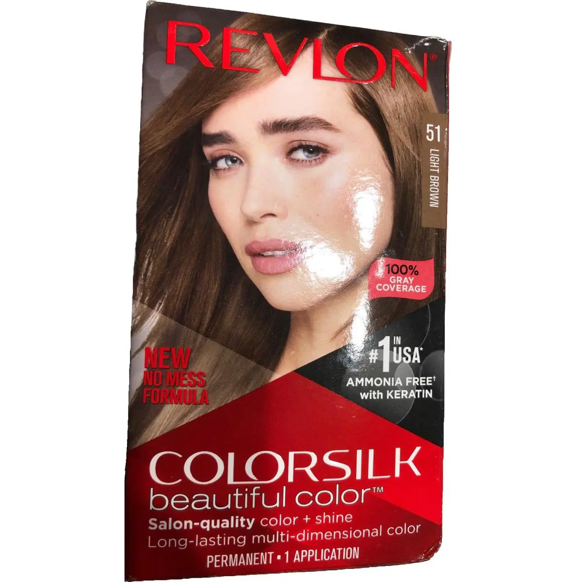 Revlon Colorsilk Permanent Hair Color Gray Coverage 51 Light Brown-new