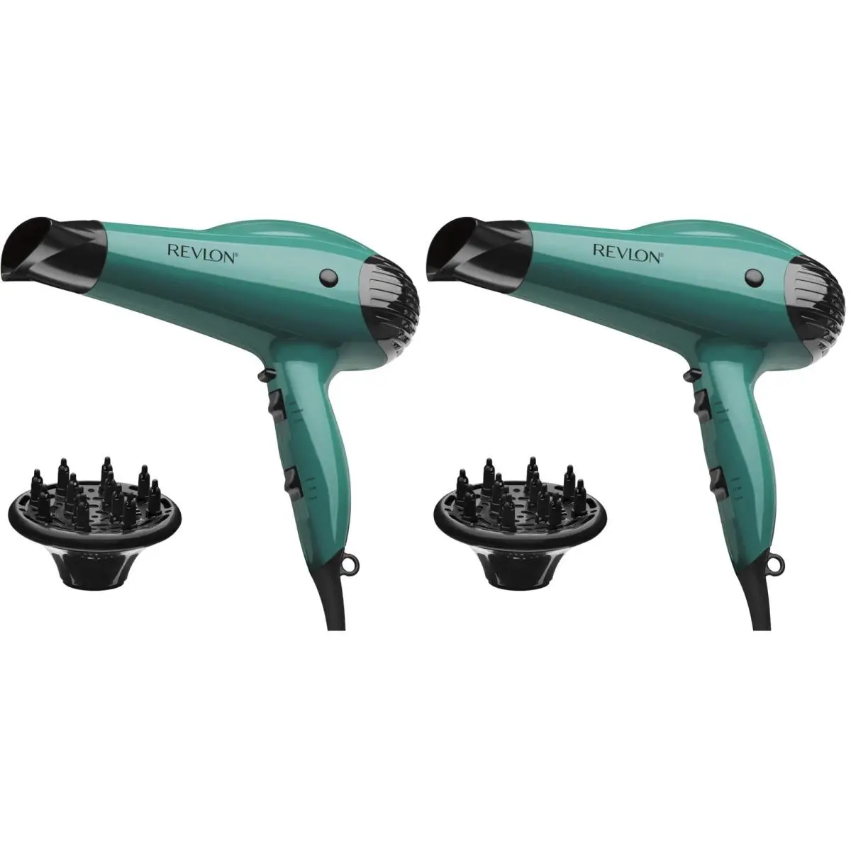 Revlon Volume Booster Hair Dryer 1875W For 2 Piece Set Pack of 2 Green