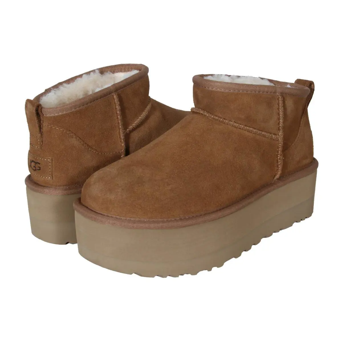 Ugg W Classic Ultra Mini Platform Women`s Boots Chestnut Style 1135092-CHE - Brown