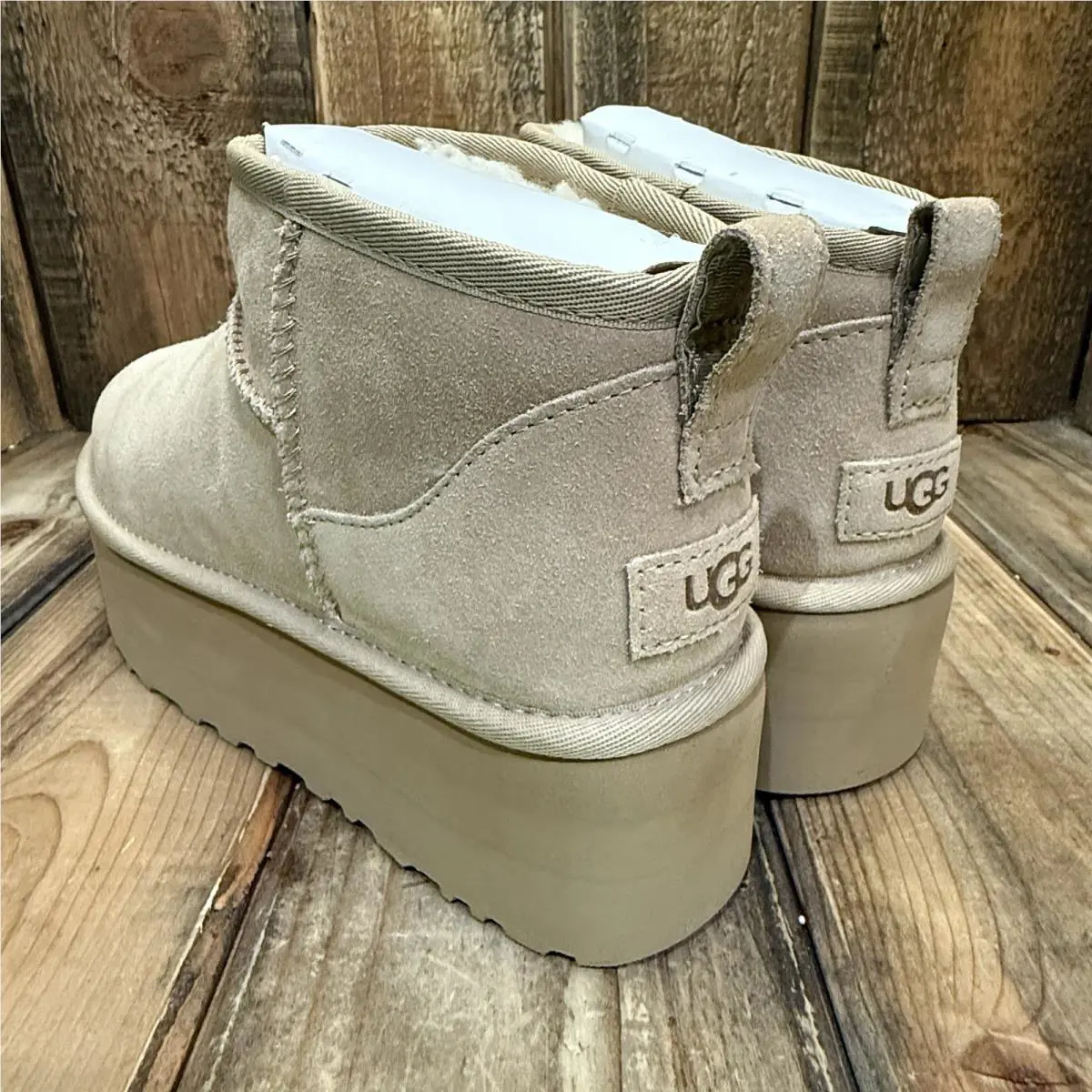 UGG shoes - Classic Ultra Mini Platform - Classic Ultra Mini Platform - 1135092 - Beige (UPC: 195719883485) 0