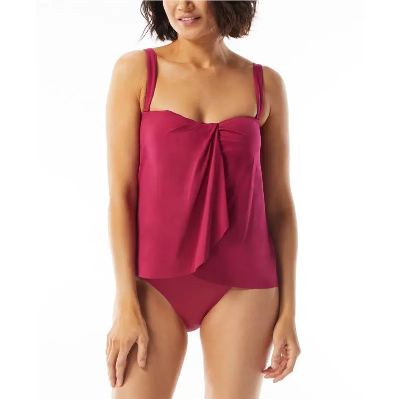 Coco Reef Women`s Contours Clarity Bra-sized Bandeau Tankini Top