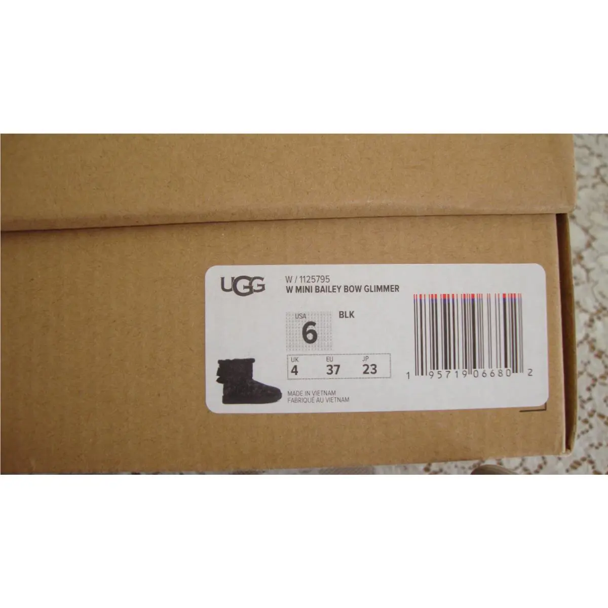 UGG shoes - UGG Australia Mini Bailey Bow Glimmer - Black (UPC: 0195719066802) 9