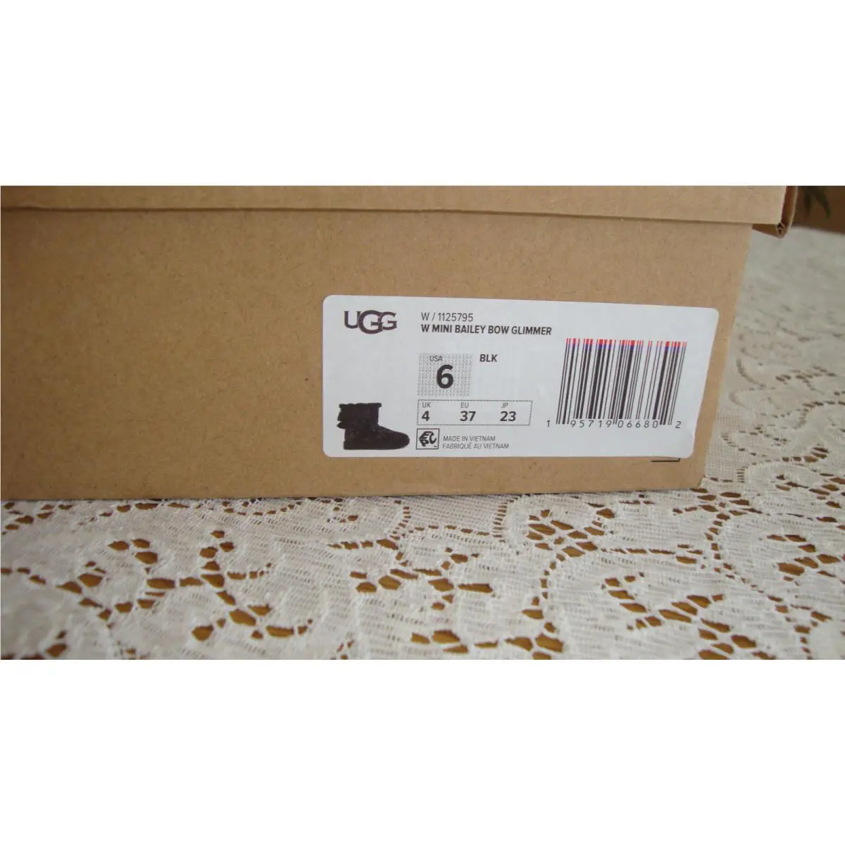 UGG shoes - UGG Australia Mini Bailey Bow Glimmer - Black (UPC: 0195719066802) 1
