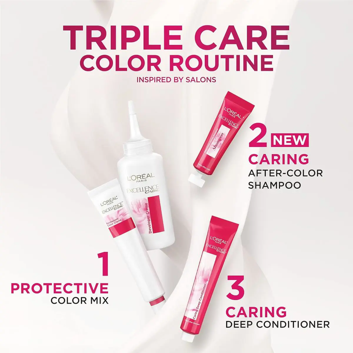 L`oreal Paris Excellence Creme Permanent Hair Color 6 Light Brown 6 Pack