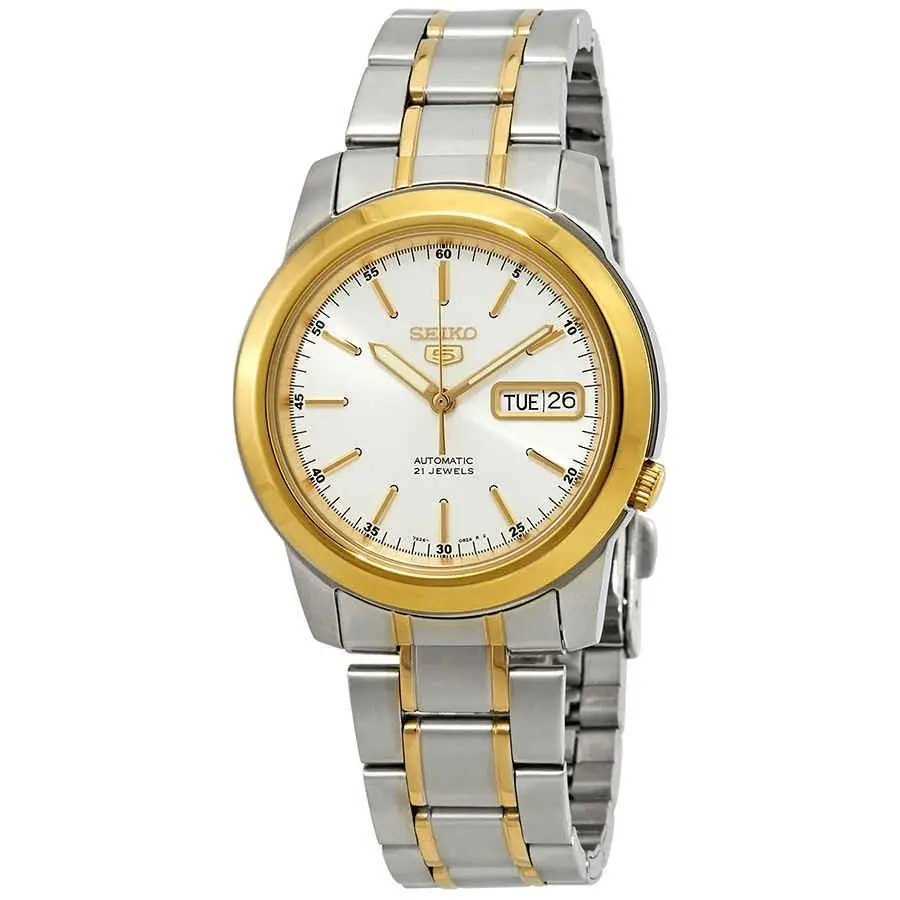 Series 5 Automatic White Dial Men`s Watch SNKE54 by Seiko