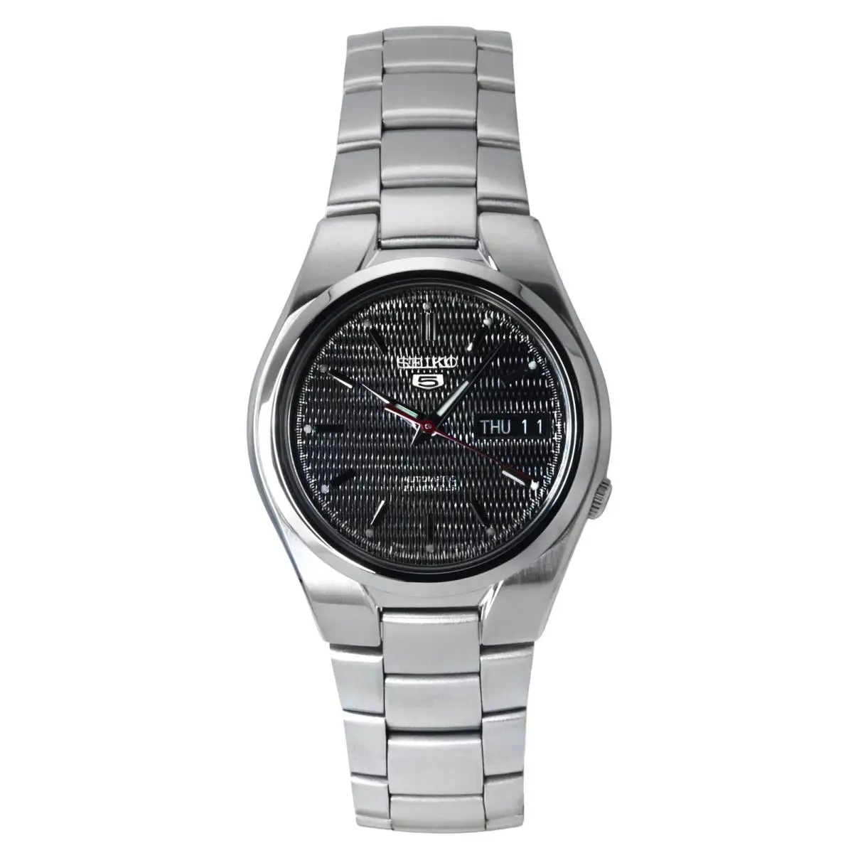 Seiko 5 Automatic Textured Black Dial Day/date 21 Jewels SNK607K1 30M Mens Watch