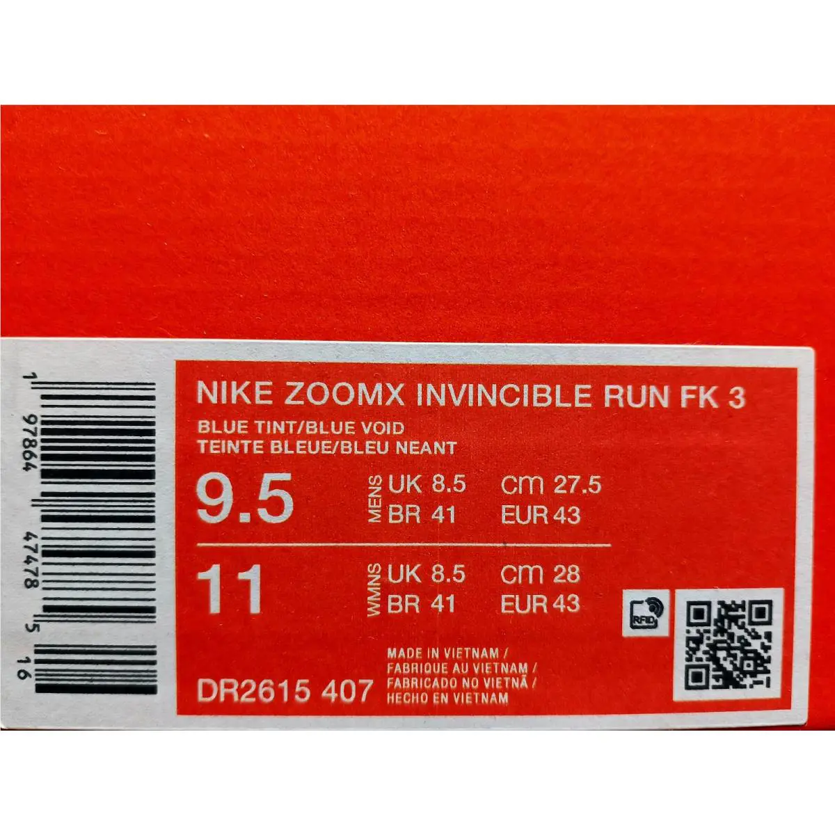 Nike shoes - Nike ZoomX Vaporfly - ZoomX Vaporfly - DR2615-407 - Blue (UPC: 197864392645) 3