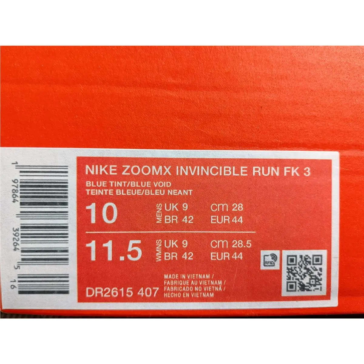 Nike shoes - Nike ZoomX Vaporfly - ZoomX Vaporfly - DR2615-407 - Blue (UPC: 197864392645) 3
