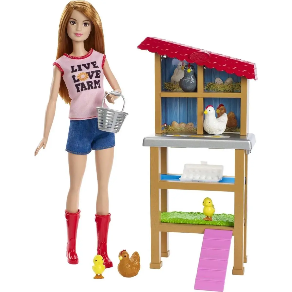 Barbie Farmer Doll Chicken Coop Playset
