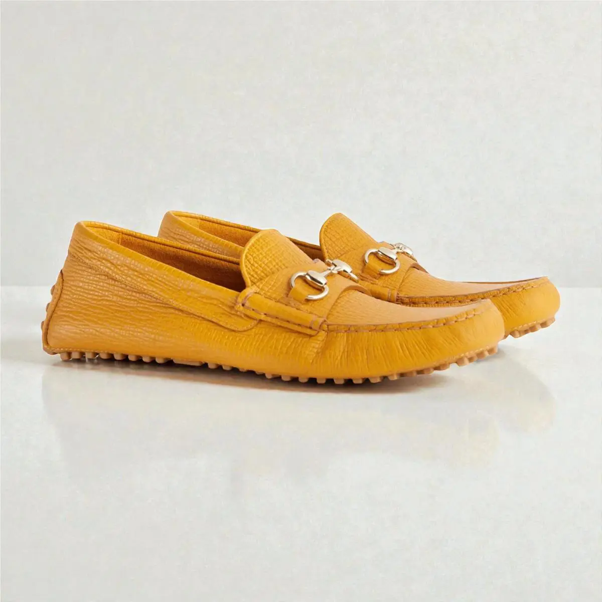 Gucci Sun Oil Acapulco Leather Driver Horsebit Loafers UK8 US9