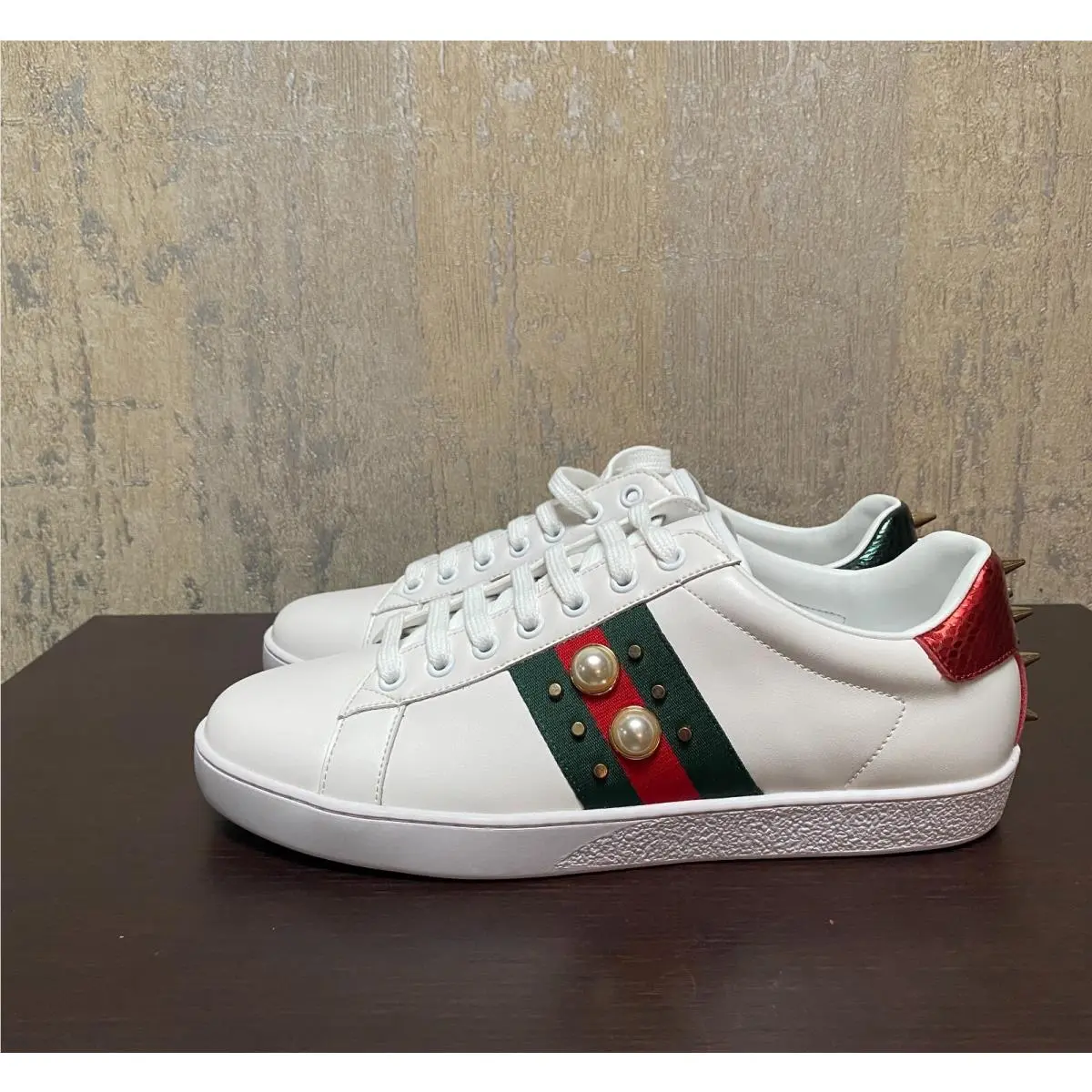 Gucci Ace Studded Sneakers Size 43