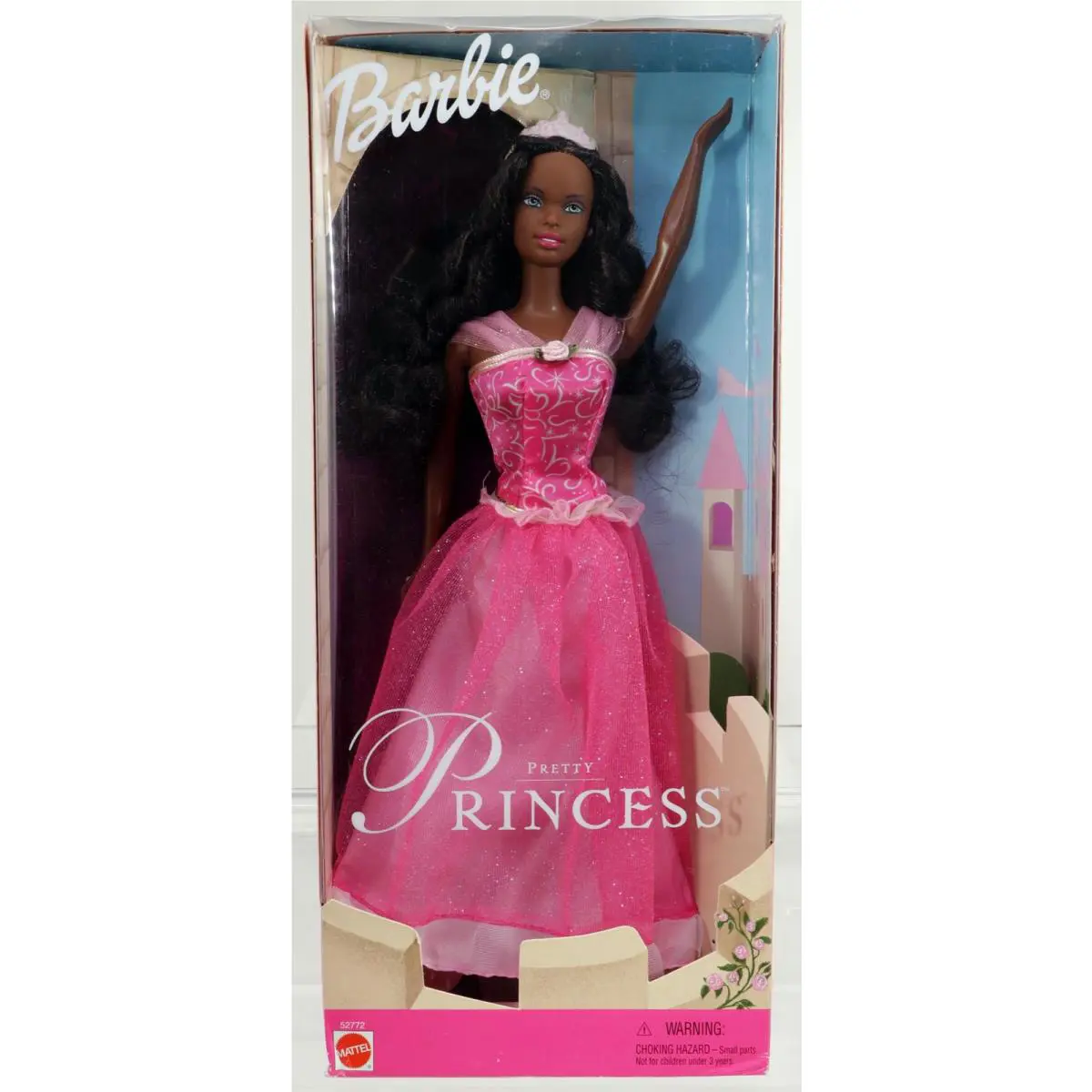 Pretty Princess Black Barbie Doll - 52772 Never Removed From Box 2001 by Mattel